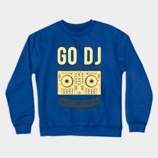 DJ Turntables Eat Sleep Spin Crewneck Sweatshirt